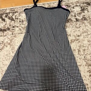 Target Navy and White Checkered Mini Dress